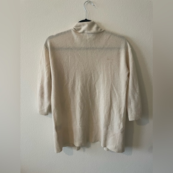 Magaschoni New York 100% cashmere cream 3/4 sleeve cardigan - Picture 6 of 6